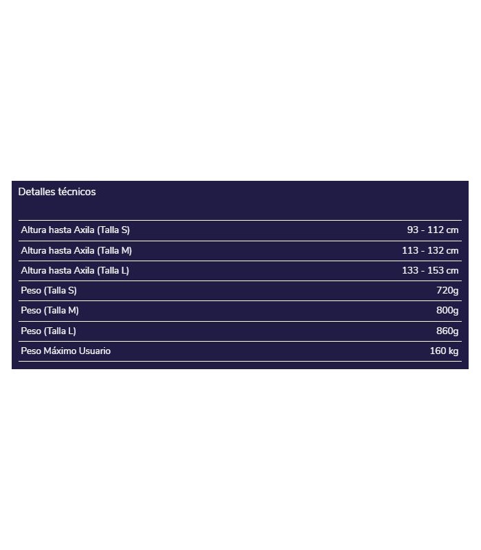 KMINA MULETAS AXILARES ADULTO (x2 UDS) TALLA M MODELO PEPE