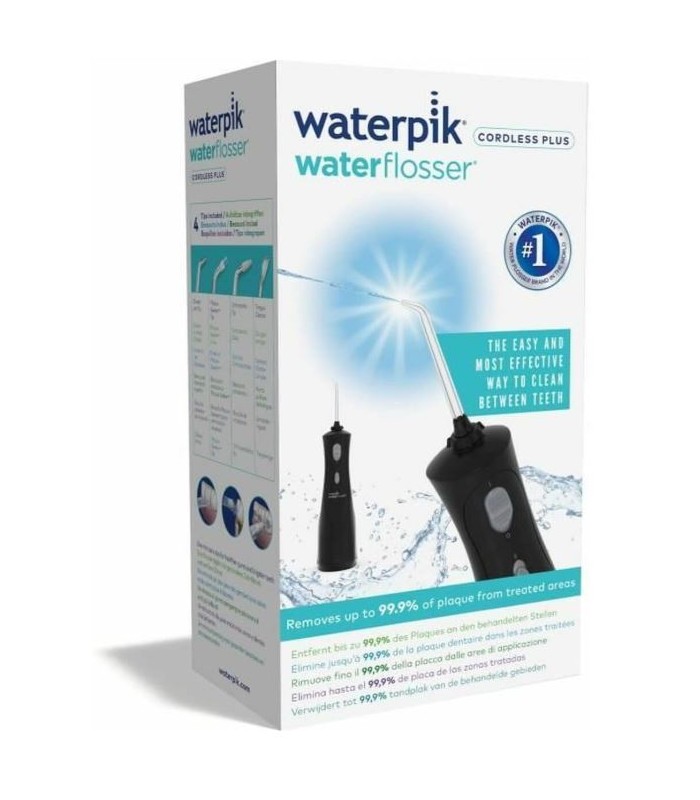 WATERPIK IRRIGADOR BUCAL INALAMBRICO WATERFLOSSER CORDLESS PLUS WP-492 NEGRO