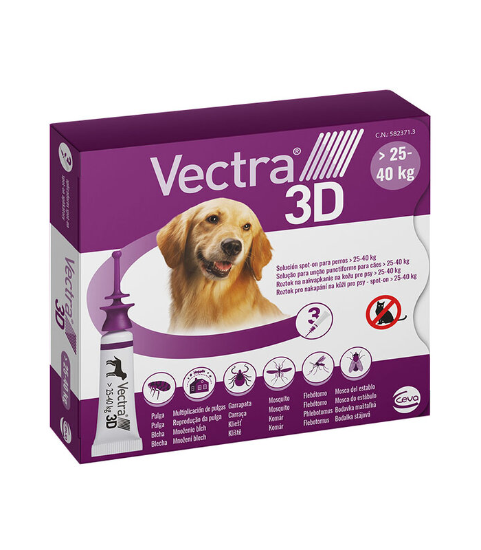 VECTRA PERROS 3D 25-40 KG (3 PIPETAS)