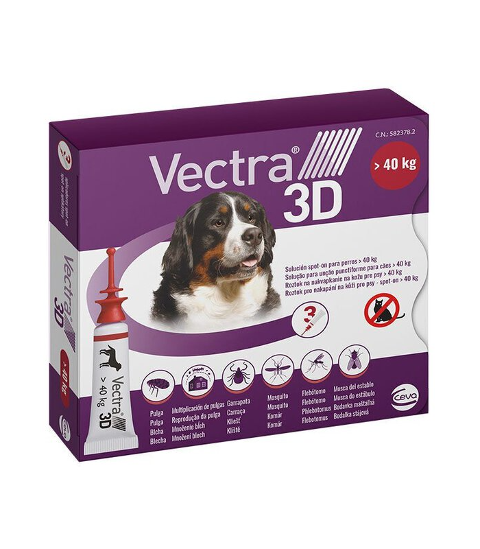 VECTRA PERROS 3D +40 KG (3 PIPETAS)