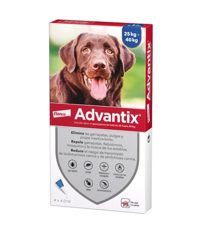 ADVANTIX PERROS 25-40KG 4 PIPETAS 4ML