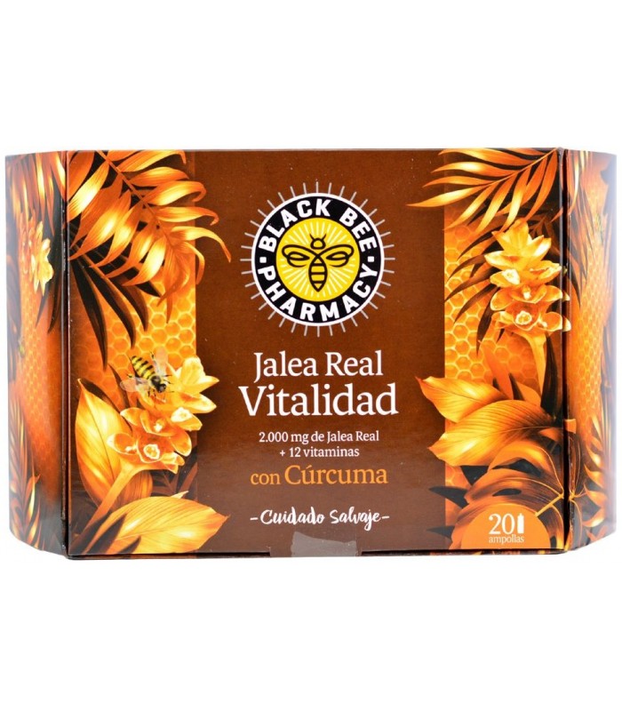 BLACK BEE PHARMACY JALEA REAL VITALIDAD 20 VIALES 10ML (PACK 2 UNIDADES)