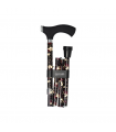 GARCIA 1880 BASTON PLEGABLE PUÑO TACTO SUAVE NEGRO FLORES REF 280