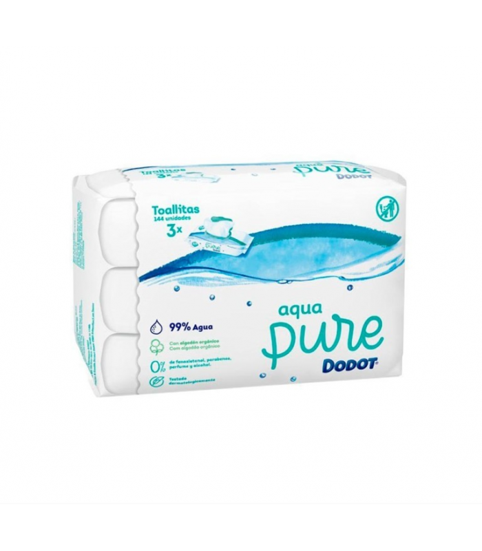 DODOT AQUA PURE TOALLITAS HUMEDAS PARA BEBES 144 U
