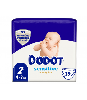 PAÑAL INFANTIL DODOT SENSITIVE RECIEN NACIDO T- 2  4-8 KG 39U
