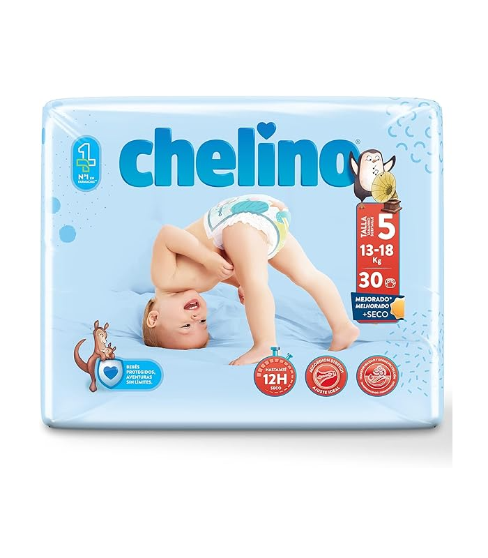 PAÑAL INFANTIL CHELINO FASHION & LOVE T- 5 (13 - 18 KG) 30 PAÑALES