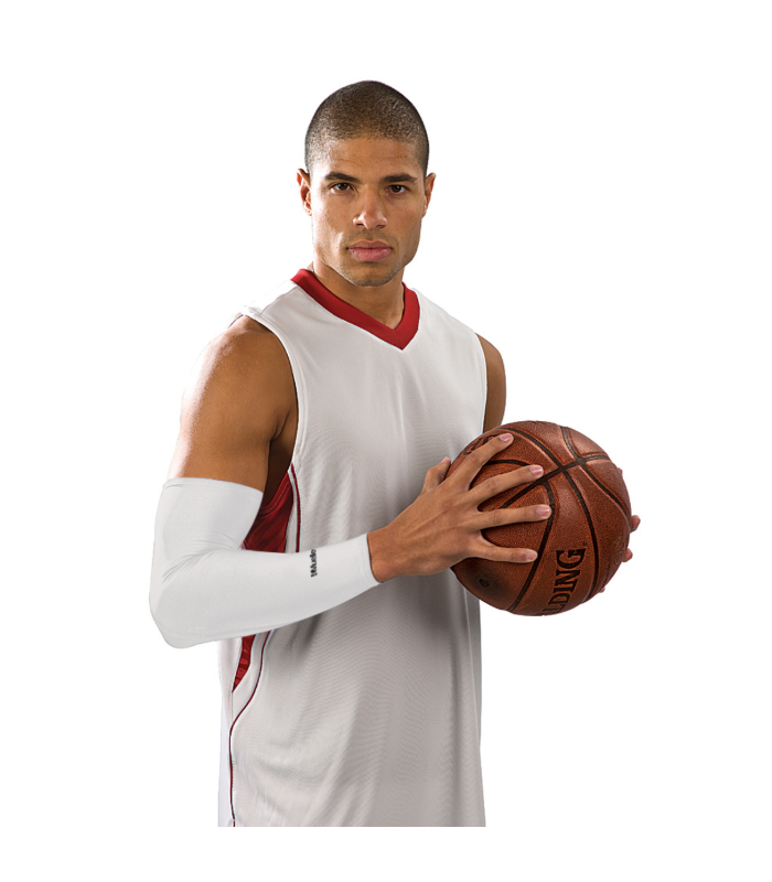 MUELLER 70017  - MANGA DE COMPRESIÓN PARA BALONCESTO COLOR BLANCO