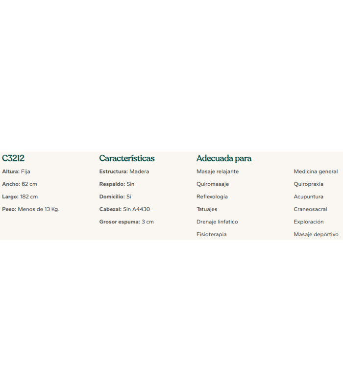 ECOPOSTURAL CAMILLA ESTRUCTURA MADERA C3212 70X188  +CABEZAL T13
