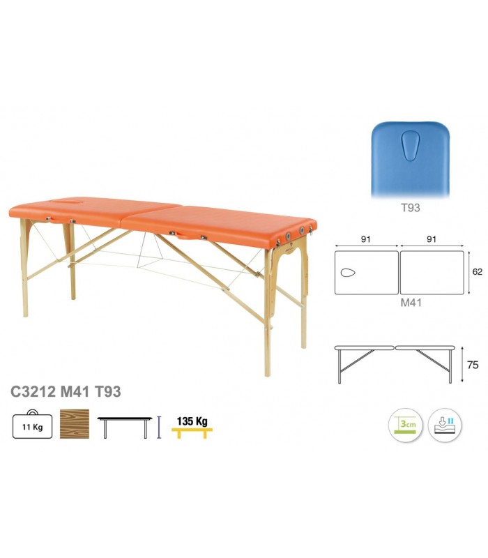 ECOPOSTURAL CAMILLA ESTRUCTURA MADERA C3212 70X188  +CABEZAL T13