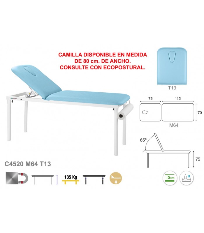 ECOPOSTURAL CAMILLA FIJA C4520 70X188 + CABEZAL T13