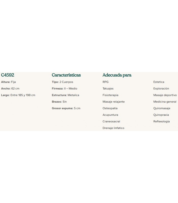 ECOPOSTURAL CAMILLA REFORZADA C4592 70X188 + CABEZAL T13