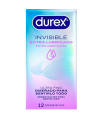 DUREX INVISIBLE EXTRA LUBRICADO 12 PRESERVATIVOS