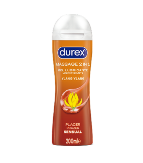DUREX GEL LUBRICANTE MASAJE 2 EN 1 PLACER SENSUAL 200ML