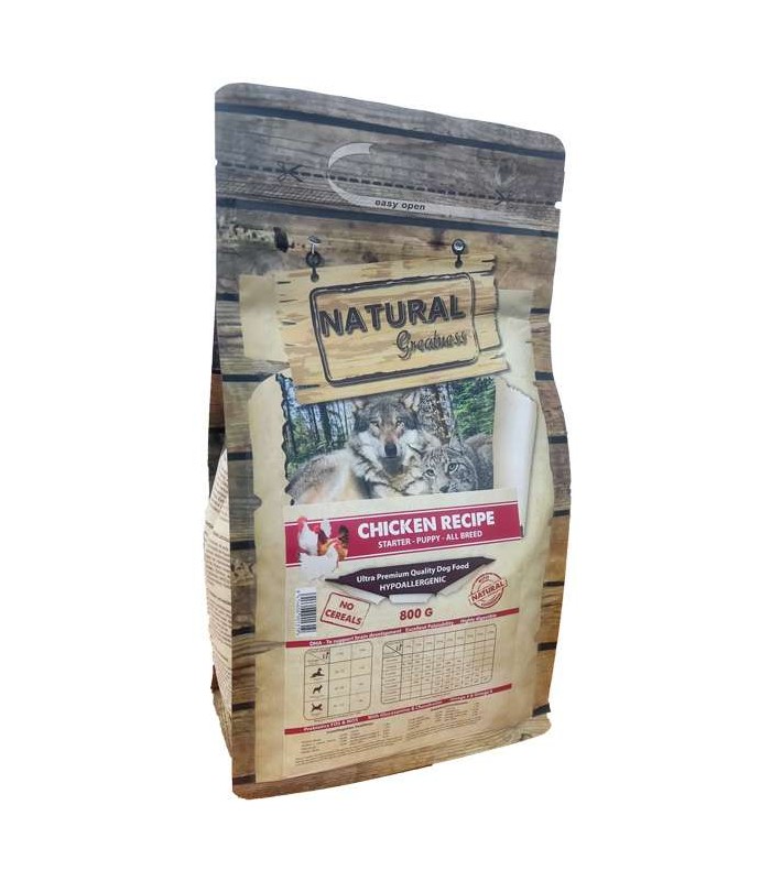 NATURAL GREATNESS RECETA POLLO STARTER PUPPY 800 GRS