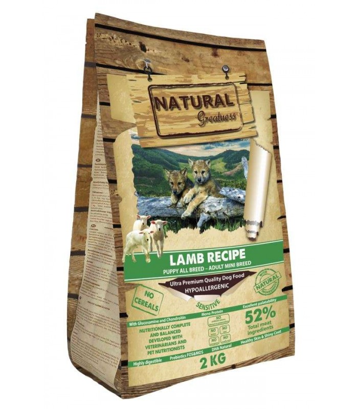 NATURAL GREATNESS RECETA CORDERO MINI CACHORRO / ADULTO MINI 2 KG