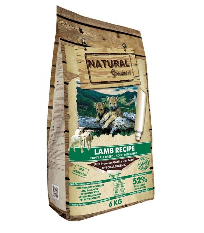 NATURAL GREATNESS RECETA CORDERO MINI CACHORRO / ADULTO 6 KG