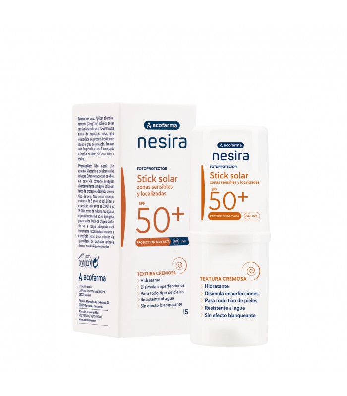 ACOFARMA NESIRA STICK SOLAR ZONAS SENSIBLES SPF50+ 15 G
