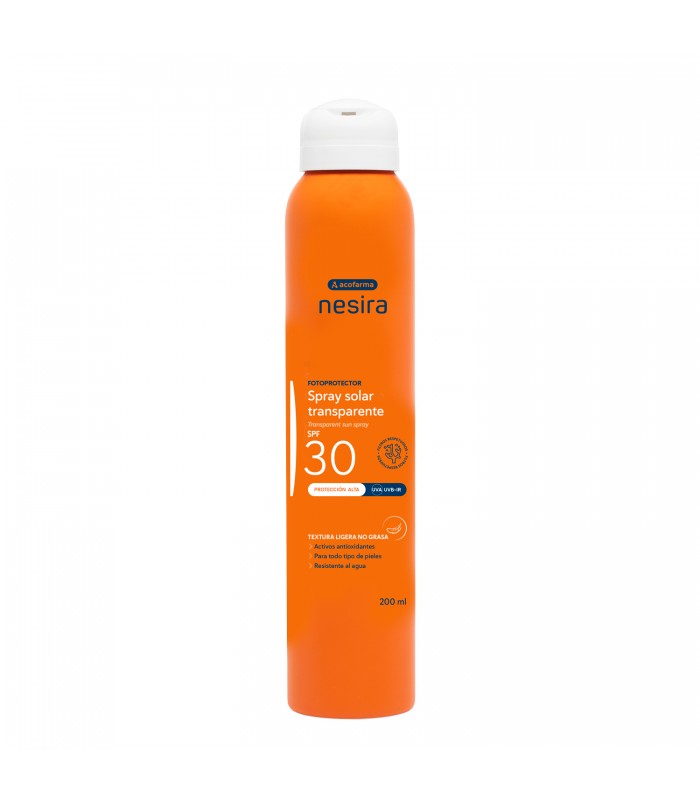 ACOFARMA NESIRA SPRAY TRANSPARENTE LOCIÓN SOLAR SPF30 200 ML