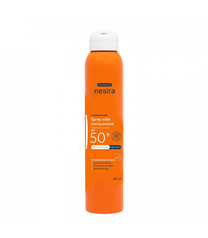 ACOFARMA NESIRA SPF 50+ SPRAY SOLAR TRANSPARENTE 1 ENVASE 200 ML