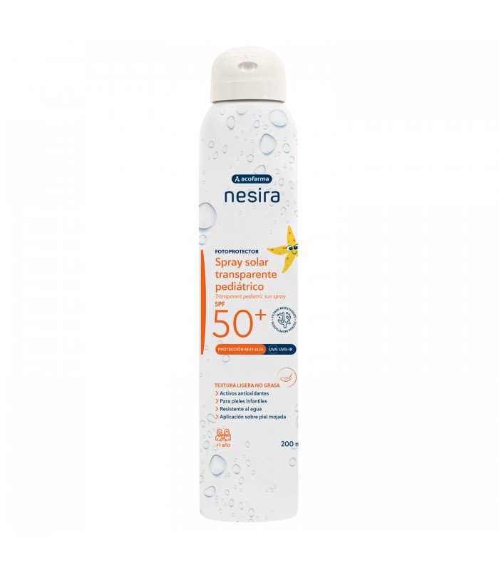 ACOFARMA NESIRA SPRAY SOLAR TRANSPARENTE PEDIATRICO SPF 50+ 1 ENVASE 200 ML