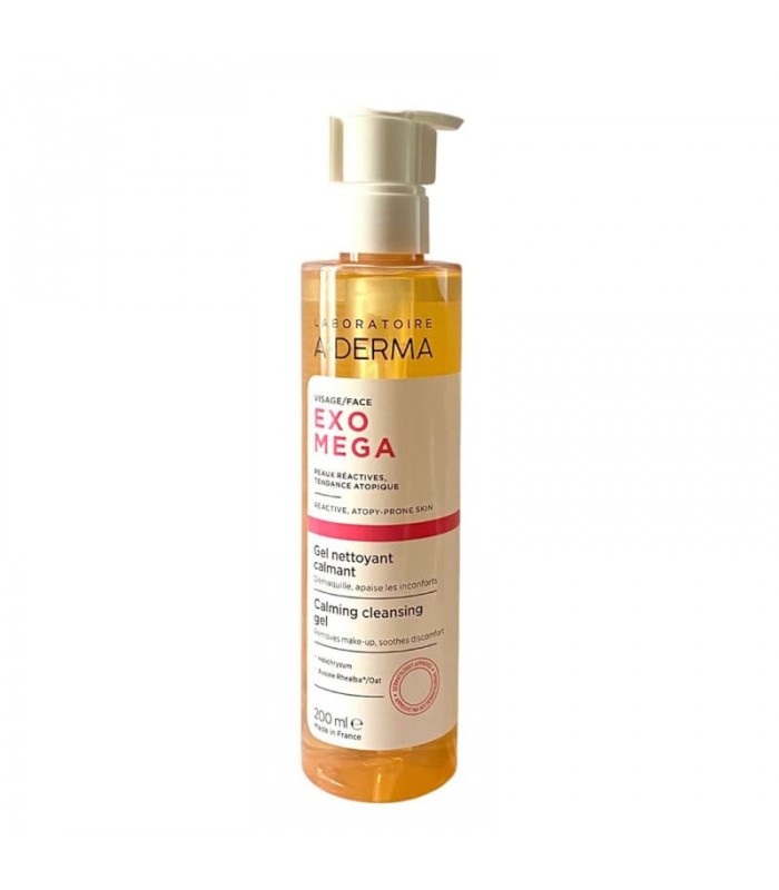 A-DERMA EXOMEGA FACIAL GEL LIMPIADOR CALMANTE 1 ENVASE 200 ML