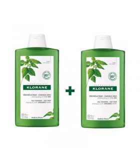 KLORANE PACK DUO CHAMPU SEBORREDUCTOR ORTIGA 400 ML