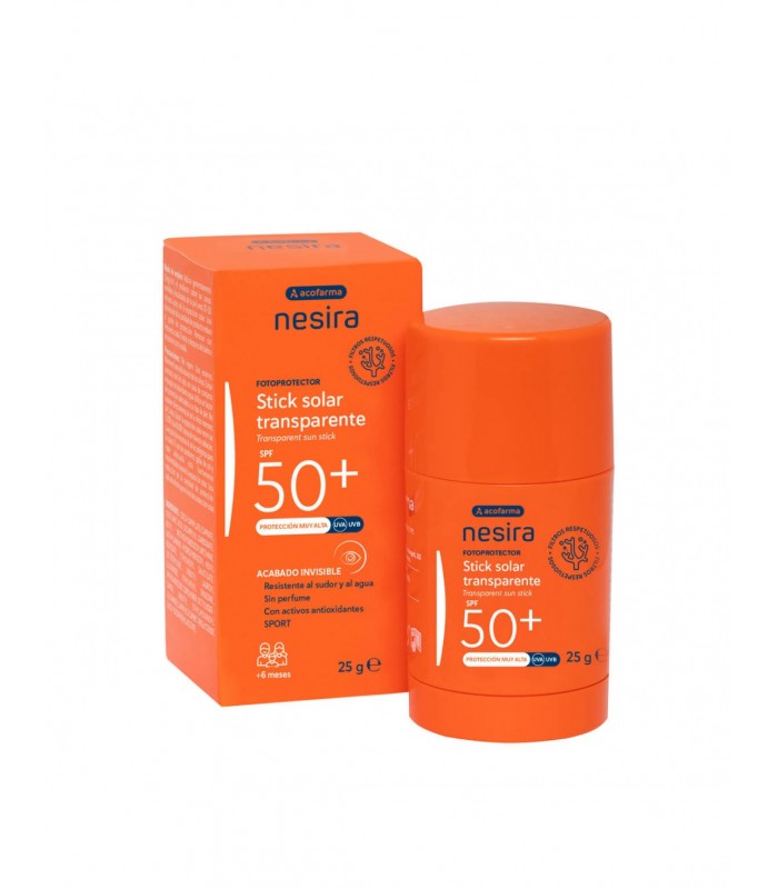 ACOFARMA NESIRA STICK SOLAR TRANSPARENTE SPF 50+ 1 STICK 25 G