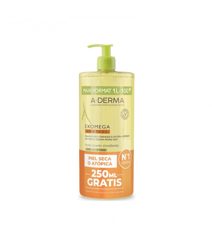 A-DERMA EXOMEGA CONTROL ACEITE LIMPIADOR EMOLIENTE ANTIPICOR 1L