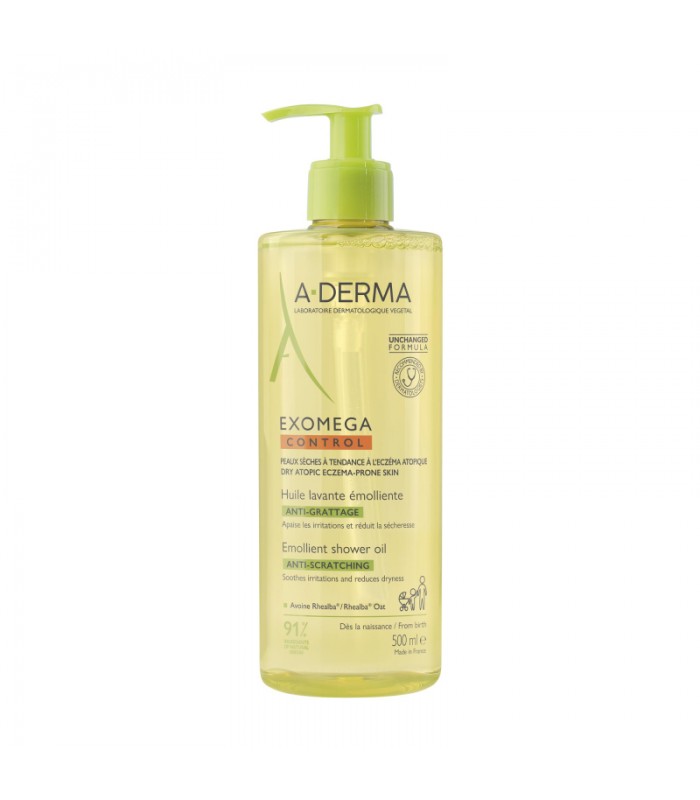A-DERMA EXOMEGA CONTROL ACEITE LIMPIADOR EMOLIENTE ANTIPICOR 500ML