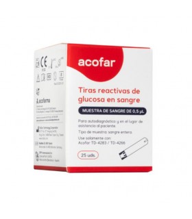 ACOFAR TIRAS REACTIVAS GLUCEMIA 25 TIRAS