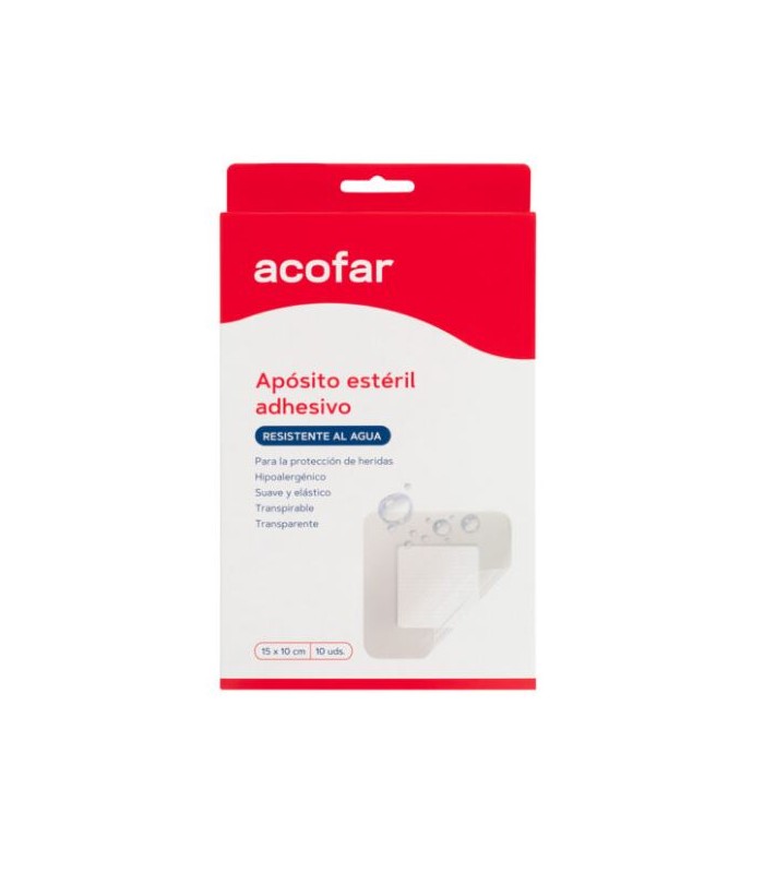 ACOFAR APOSITO ESTERIL TEJIDO SIN TEJER ADHESIVO 10 APOSITOS 15 X 10 CM