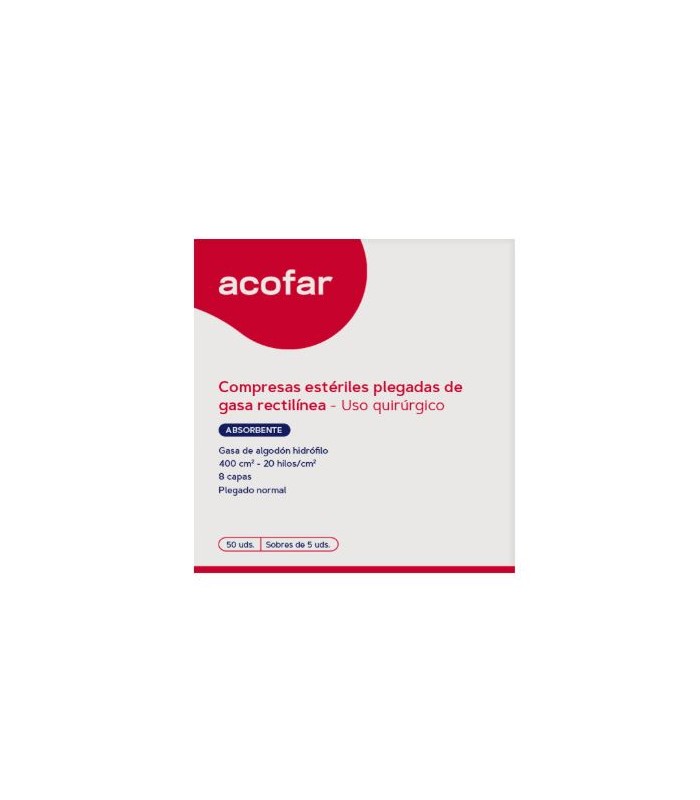 ACOFAR COMPRESA GASA ESTERIL 50 U