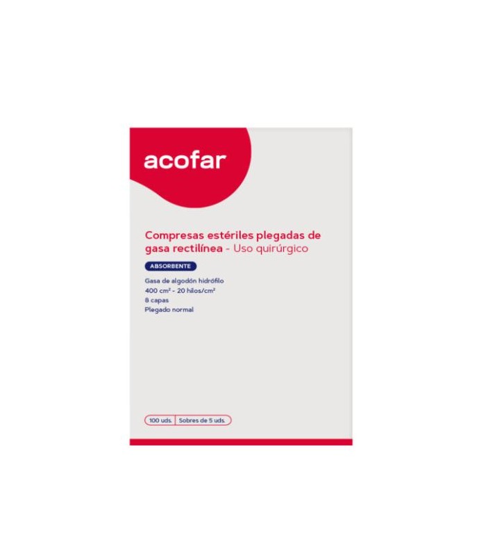 ACOFAR COMPRESA GASA ESTERIL 100 U