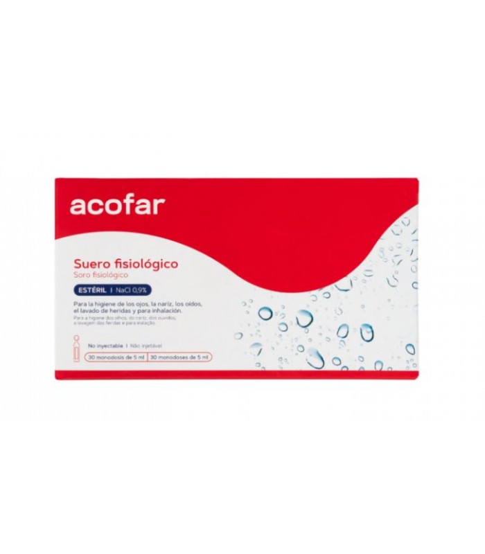 ACOFAR SUERO FISIOLOGICO NASAL Y OFTALMICO ESTER MONODOSIS 5 ML 30 U
