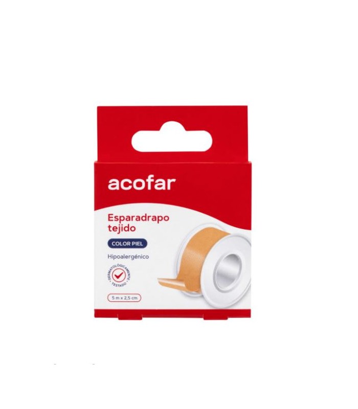ACOFAR ESPARADRAPO TEJIDO COLOR PIEL 5 X 2.5 CM