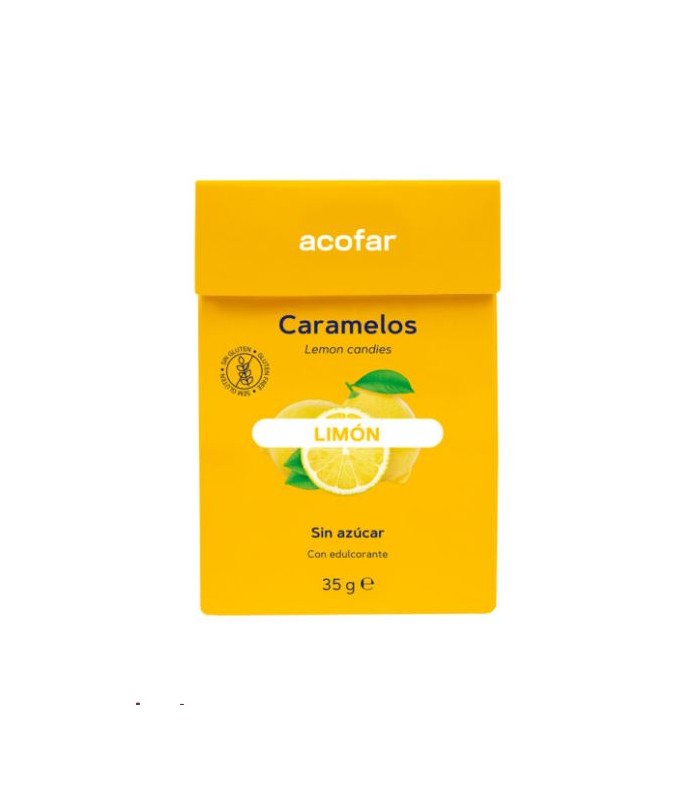 ACOFARSWEET CARAMELOS S/ AZUCAR 1 ENVASE 35 G SABOR LIMON