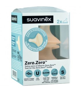 SUAVINEX ZERO TETINA SILICONA ANTICOLICO FLUJO LENTO 0 M