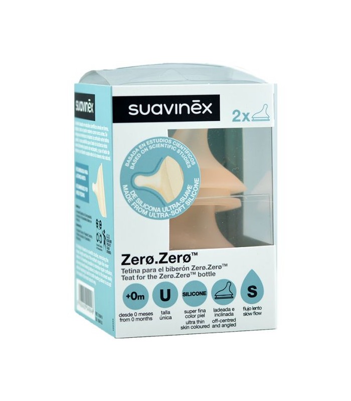 SUAVINEX ZERO TETINA SILICONA ANTICOLICO FLUJO LENTO 0 M