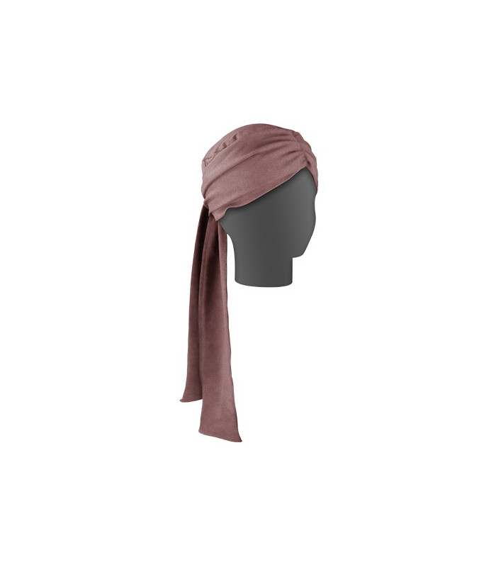 UBIO TURBANTE DAHLIA LISO MARRON TIERRA