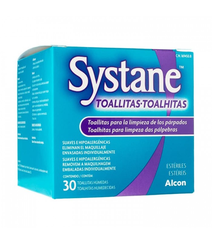 SYSTANE TOALLITAS HUMEDAS ESTERILES LIMPIEZA 30 TOALLITAS