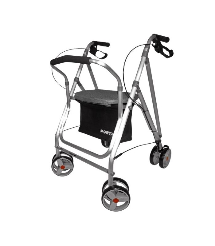 FORTA ANDADOR KANGURO F1 4 RUEDAS + FRENO DE MANETA GRIS